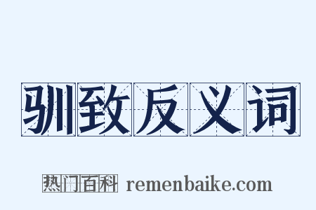 驯致反义词是什么意思的图片